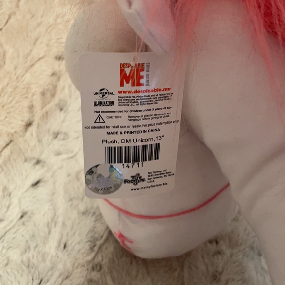 NWT Despicable Me 13” Fluffy Unicorn Plush Figure - Picture 4 of 5